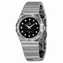 Omega Constellation Diamond Black Dial Stainless Steel Ladies Watch 123.10.27.60.51.002