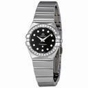Omega Constellation Polished Quartz Black Dial Ladies  Watch 12315246051002