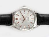 Omega De Ville Co-Axial Chronometer 4631.31.31 Midsize Round Black Cow Leather Strap Watch