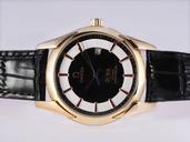 Omega De Ville Hour Vision 431.33.41.21.01.001 Round Black Crocodile Leather Strap Black Dial Watch