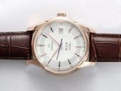 Omega De Ville Hour Vision 431.63.41.21.02.001 Coffee Cow Leather Strap White Dial 41mm Watch