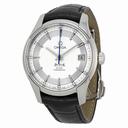 Omega De Ville Hour Vision Silver Dial Black Leather Men's Watch 43133412102001