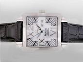 Omega De Ville X2 Big Date 7719.75.36 Midsize Black Crocodile Leather Strap 37x37mm Watch