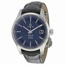 Omega DeVille Blue Dial Black Leather Men's Watch 431.33.41.21.03.001