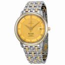 Omega DeVille Prestige Champagne Dial Steel and Yellow Gold Men's Watch 4374.11