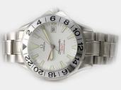 Omega Seamaster 300 M GMT 2538.20.00 Stainless Steel Case White Dial Stainless Steel Bezel Watch