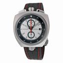Omega Seamaster Bullhead Automatic Silver Dial Black Leather Strap Men's Watch 22512435002001