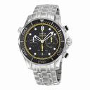 Omega Seamaster Diver  Co-axial Automatic Chronograph Black Dial Stainless Steel Men's Watch 21230445001002