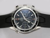 Omega Seamaster Planet Ocean Chrono 2910.50.81 Black Rubber Strap Blue Dial Round Watch