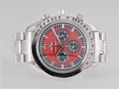 Omega Speedmaster Broad Arrow 321.10.42.50.01.001 Quartz Chronograph Red Dial Round Watch