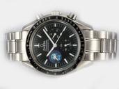 Omega Speedmaster Broad Arrow 3551.50.00 Black Dial Round Stainless Steel Case Watch