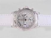 Omega Speedmaster Broad Arrow 3855.75.12 White Dial Quartz Chronograph 31mm Watch