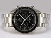 Omega Speedmaster Racing Chronometer 3552.59.00 White Stainless Steel Strap Round Black Dial Watch