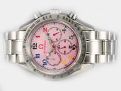 Omega Speedmaster Reduced 3534.74.00 Red Dial Stainless Steel Case 41mm Watch