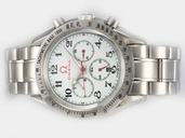 Omega Speedmaster Reduced 3534.78.00 White Dial Stainless Steel Bezel Automatic Watch