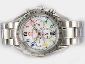 Omega Speedmaster Reduced 3834.70.36 41mm Automatic White Dial Watch