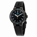 Oris Aquis Automatic Black Dial Black Rubber Ladies Watch 733-7652-4725RS