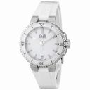 Oris Aquis Date White Dial Rubber Ladies Watch 01 733 7652 4156 07 4 18 31