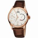 Oris Artelier Silver Dial 18kt Rose Gold Men's Watch 110-7700-6081LS