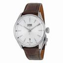 Oris Artix Automatic Silver Dial Brown Leather Men's Watch 733-7713-4031LS