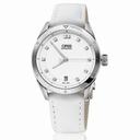 Oris Artix GT Date Diamonds White Dial White Leather Ladies Watch 01 733 7671 4191-07 5 18 40FC