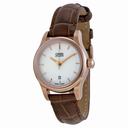 Oris Date White Dial Brown Leather Ladies Back Watch 561-7650-4851LS