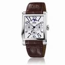 Oris Rectangular Silver Dial Brown Leather Automatic Men's Watch 582-7658-4061LS