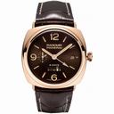 Panerai Radiomir 8 Days GMT Oro Rosso Brown Dial Manual Wind Men's Watch PAM00395
