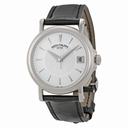 Patek Philippe Calatrava Automatic White Dial Black Leather Men's Watch 5153G-010