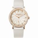 Patek Philippe Calatrava Cream Dial 18kt Rose Gold Diamond Bezel Satin Ladies Watch 7120R