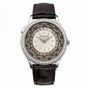 Patek Philippe Complication Mechanical Ivory and Brown Dial Men's Watch 7130G-010