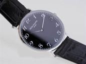 Patek Philippe Grand Complications 3939HP Black Dial 40mm Black Ostrich Leather Strap Watch