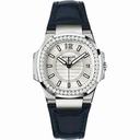 Patek Philippe Nautilus 18kt White Gold Diamond Case Ladies Watch 7010G