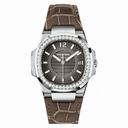Patek Philippe Nautilus Anthracite Gray, Brown Leather Ladies Watch 7010G-010