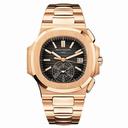 Patek Philippe Nautilus Black Dial 18kt Rose Gold Chronograph Automatic Men's Watch 5980-1R-001