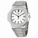 Patek Philippe Nautilus Silvery White Dial Stainless Steel Men's Watch 5711-1A-011