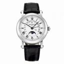 Patek Philippe Perpetual Calendar Silver Dial 18kt White Gold Black Leather Men's Watch 5059G