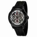 Perrelet Split Second Chronograph Skeleton Dial Black Rubber Men's Watch A1045-3A