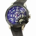 Perrelet Split Second Chronograph Skeleton Dial Black Rubber Strap Men's Watch A1043-2