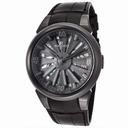 Perrelet Turbine Snake Automatic Black Dial Black Leather Men's Watch A8001-1