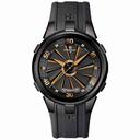 Perrelet Turbine XL Gold Dial Black Rubber Automatic Men's Watch A4053-1
