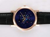 Piaget Altiplano G0A29120 33mm Blue Dial Black Crocodile Leather Strap Watch