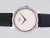 Piaget Altiplano GOA35118 Black Cow Leather Strap Round Mens Watch
