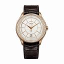 Piaget Gouverneur Silver Guilloche Dial 18K Rose Gold Diamond Men's Watch GOA39114