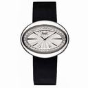 Piaget Limelight Magic Hour Silver Dial 18kt White Gold Diamond Black Satin Ladies Watch G0A32099