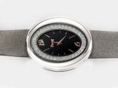 Piaget Limelight Oval-shaped G0A31059 Black Dial Stainless Steel with Diamond Bezel Watch