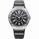 Piaget Polo Black Dial 18K White Gold Diamond Ladies Watch GOA36014
