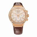 Piaget Polo Silvered Dial Chronograph 18K Rose Gold Diamond Men's Watch G0A38038