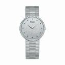Piaget Traditional Diamond Pave Sapphire Dial 18K White Gold Ladies Watch GOA37047