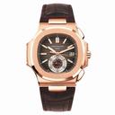 Patek Philippe Nautilus Black-Brown Dial Automatic 18 Carat Rose Gold Case Men's Watch 5980R